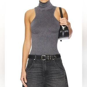 Free People Always Ready Seamless Turtleneck Tank/Black